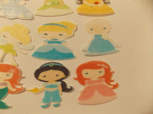 Load image into Gallery viewer, 12 PRECUT edible wafer/rice paper Princess Babies cake/cupcake toppers
