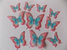 Load image into Gallery viewer, 44 PRECUT Edible Pink/Peach wafer/rice paper Butterflies cake/cupcake toppers
