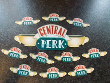 Load image into Gallery viewer, 16 PRECUT Edible Friends Central Perk wafer paper cake/cupcake toppers
