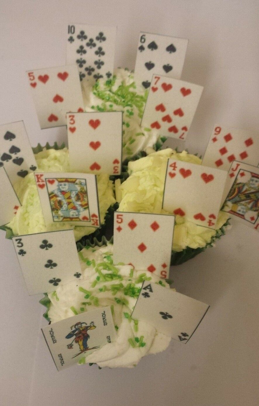 56 Edible Precut wafer paper Playing Cards for cakes/cupcake toppers