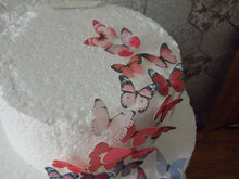 Load image into Gallery viewer, 48 PRECUT Multi Mix Edible wafer/rice paper Butterflies cake/cupcake toppers
