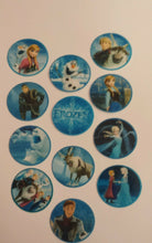Load image into Gallery viewer, 48 PRECUT Edible Frozen 3cm discs wafer/rice paper cake/cupcake toppers
