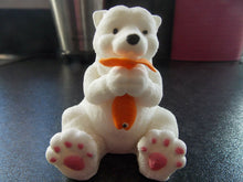 Load image into Gallery viewer, Edible Polar Bear with Fish fondant cake topper
