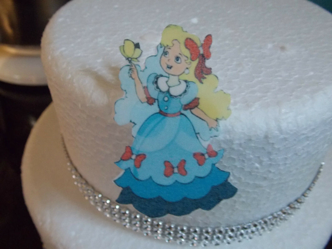 12 PRECUT Princess Edible wafer/rice paper cake/cupcake toppers
