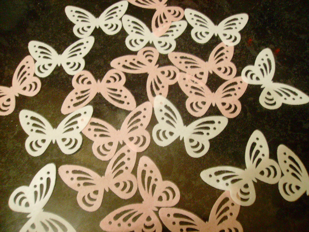 20 Precut Edible wafer/rice paper butterflies in various colours cupcake toppers
