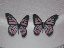 Load image into Gallery viewer, 12 PRECUT Pink Edible wafer/rice paper Butterflies cake/cupcake toppers(3)
